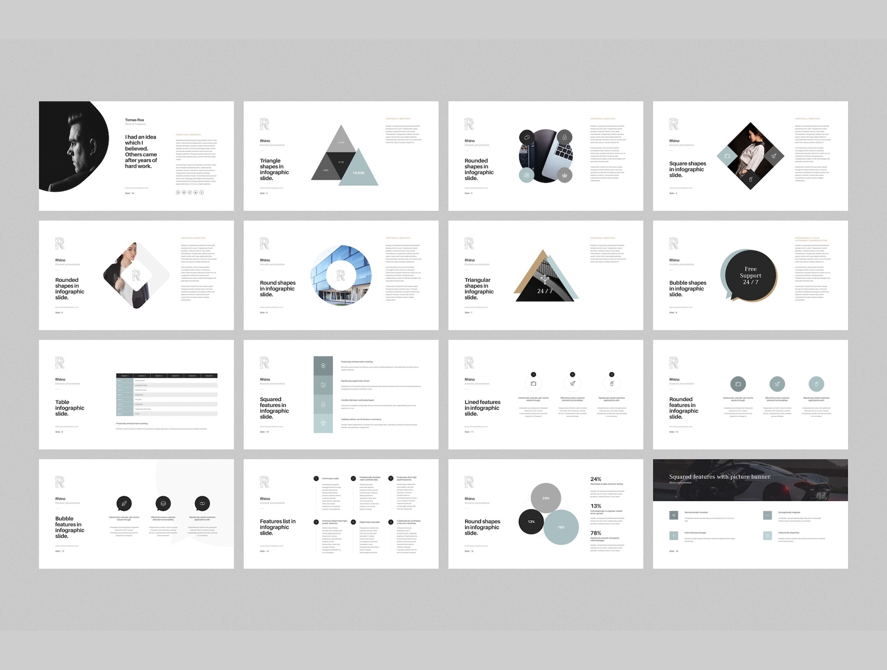 素材库下午茶:时尚高端多用途的素材库精选Keynote模板插图
