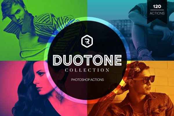 双色调照片效果PS动作 Duotone Collection Photoshop Actions