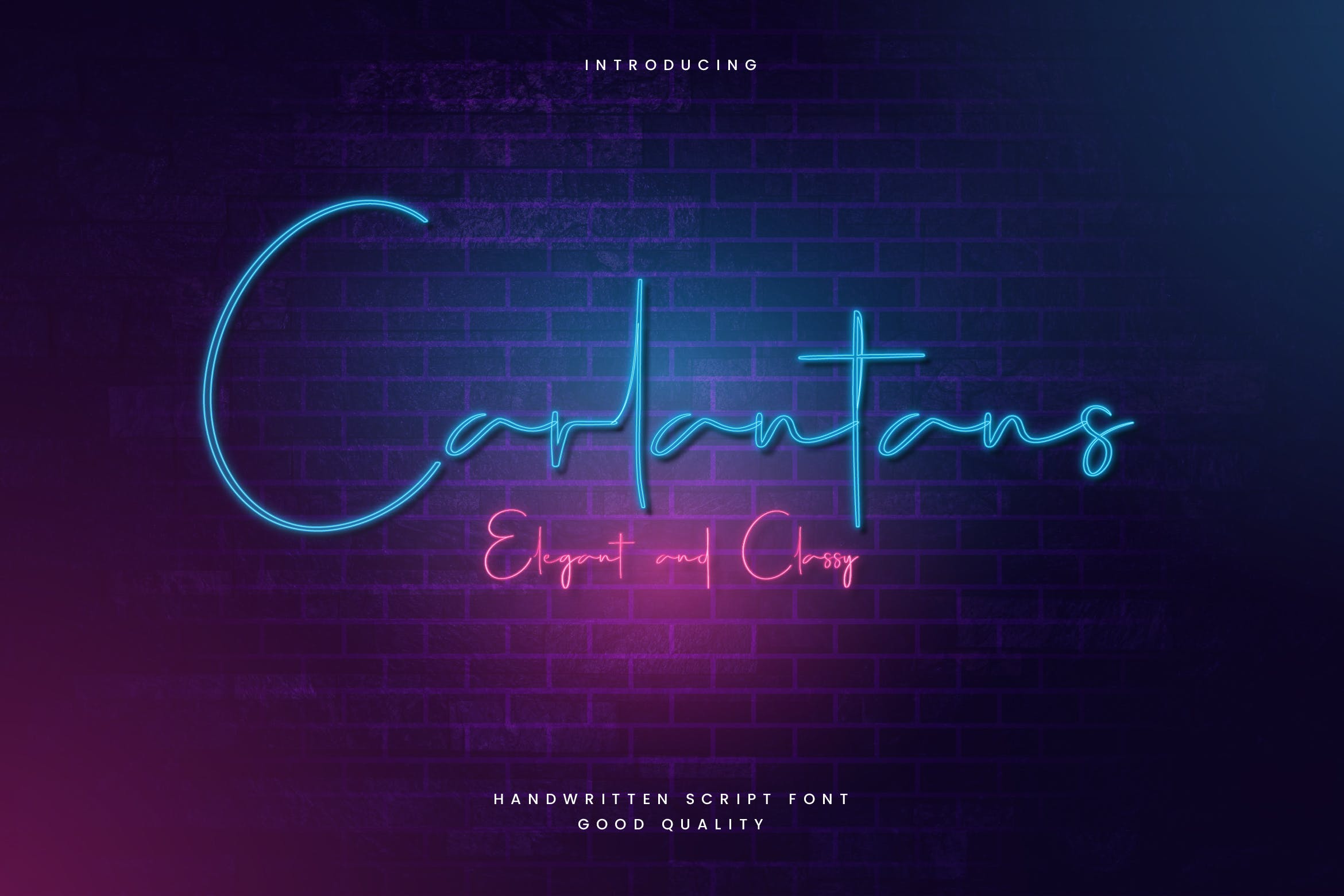 优雅英文连笔签名书法字体下载 Carlantans – Elegant Signature Font插图