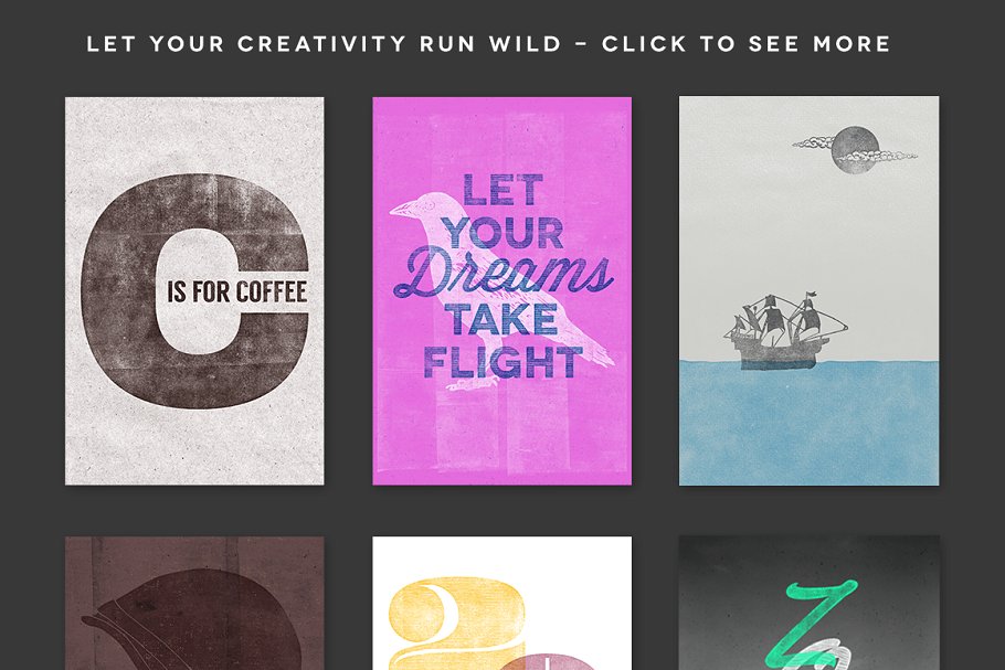 木版印刷图层样式设计工具包 WoodBlock Printing Press Kit插图(4)