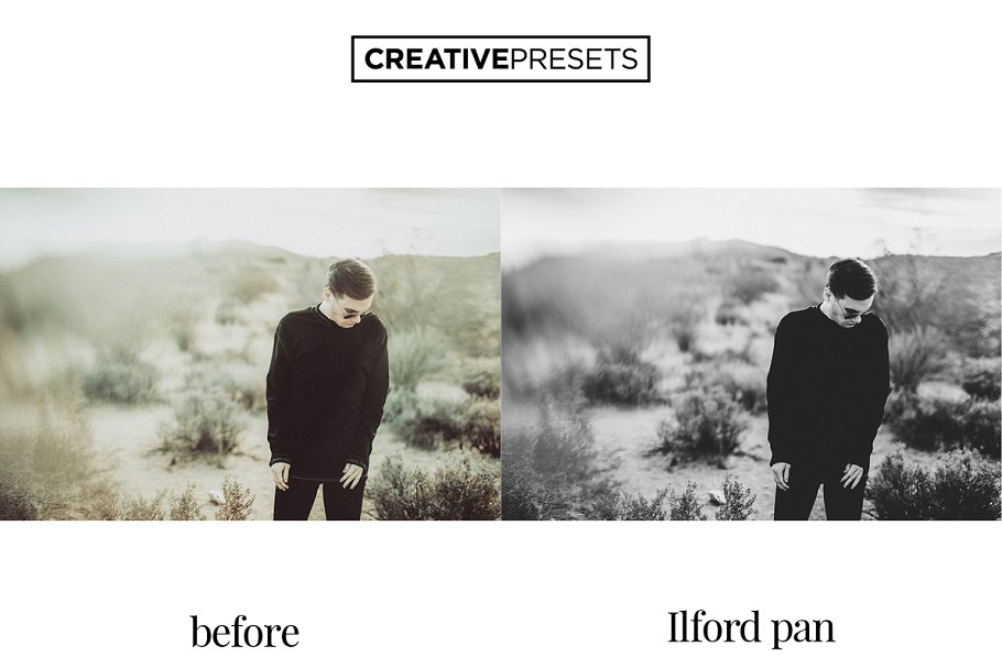 复古怀旧风格黑白照片调色滤镜LR预设 Vintage B&W Film Lightroom Presets插图(4)