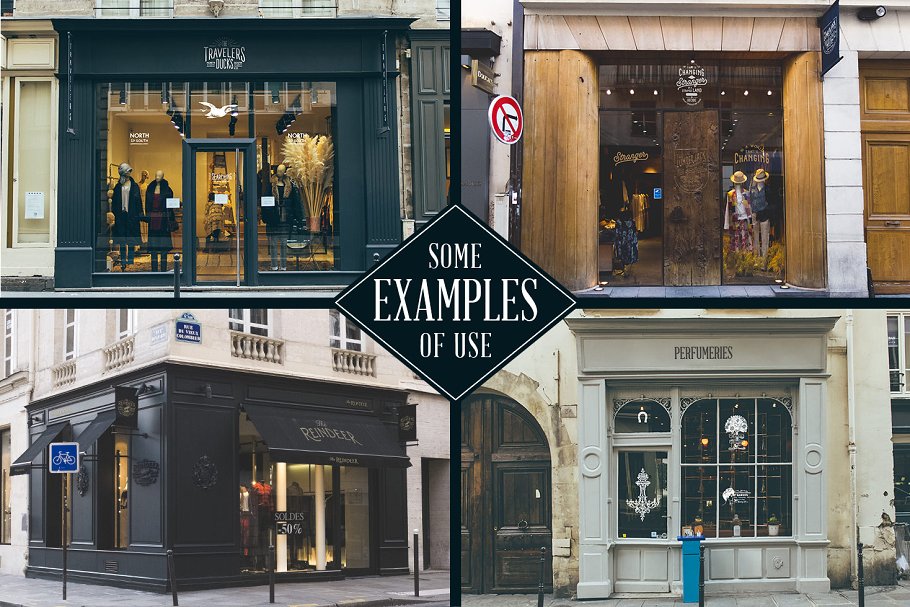 50款各种店铺店招招牌设计展示样机 50 Facades mockups插图(2)