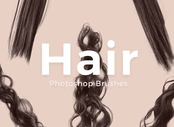 逼真头发 PS 笔刷 Free Photoshop Hair Brushes