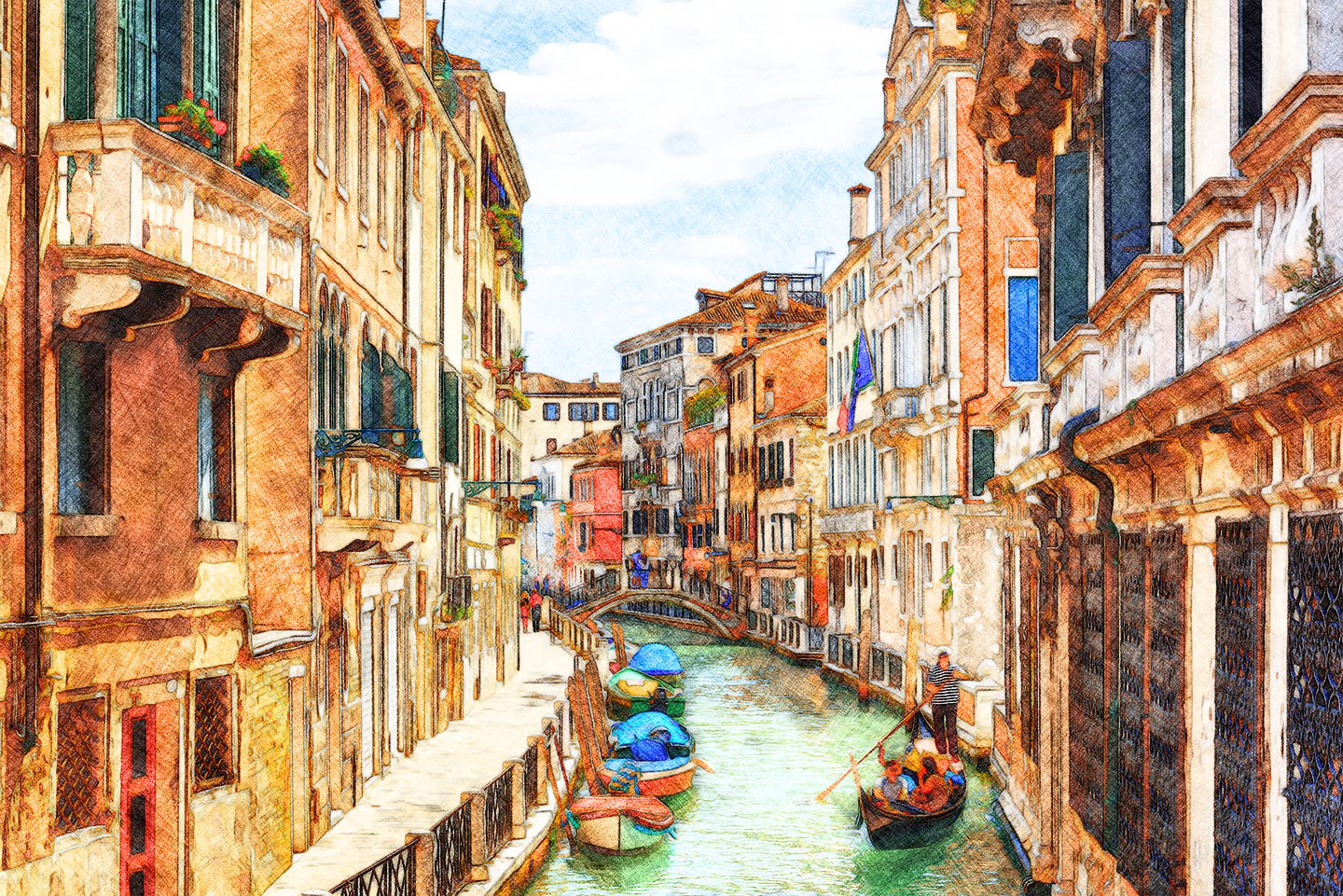 逼真彩色铅笔素描效果PS动作下载 Soft Pencil Sketch CS2+ Photoshop Action插图(5)