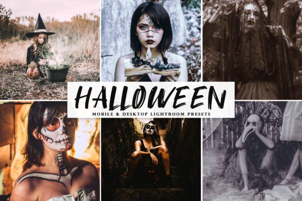 万圣节主题照片专用LR调色预设 Halloween 2019 Mobile &amp; Desktop Lightroom Presets
