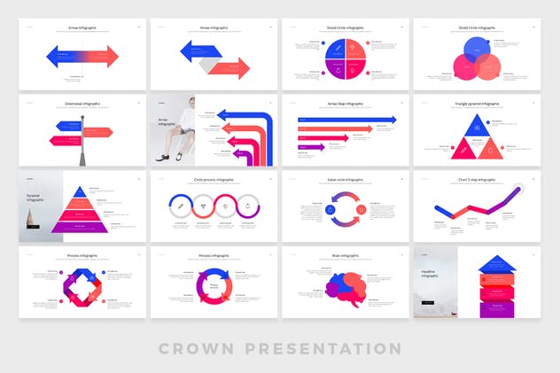 简单专业的企业PPT模板设计素材 CROWN Powerpoint Template插图(5)