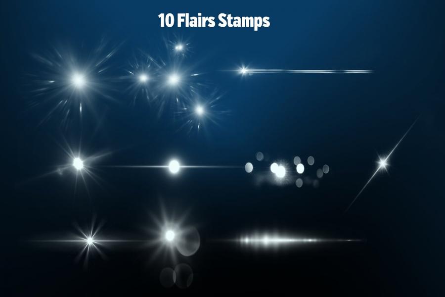 50个Procreate专用的灯光特效笔刷套装插图