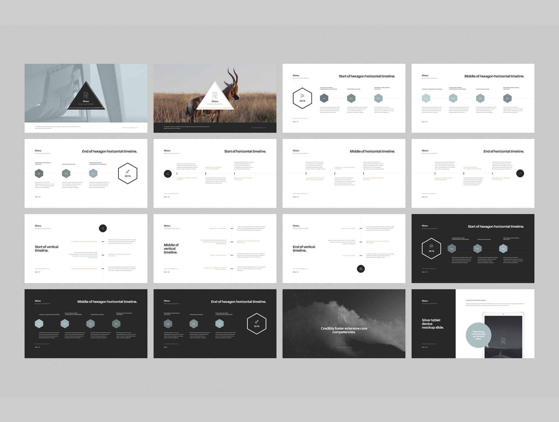 素材库下午茶:时尚高端多用途的素材库精选Keynote模板插图(5)