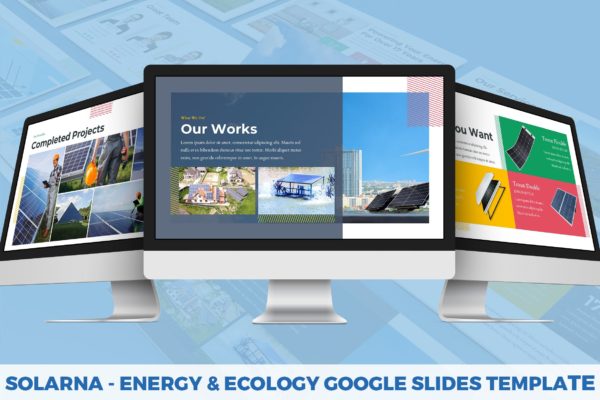 生态能源主题谷歌幻灯片模板 Solarna – Energy &amp; Ecology Google Slides Template