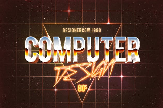 80年代复古风格文本特效文字样式v1 80’s Style Text Mockups V1插图(14)