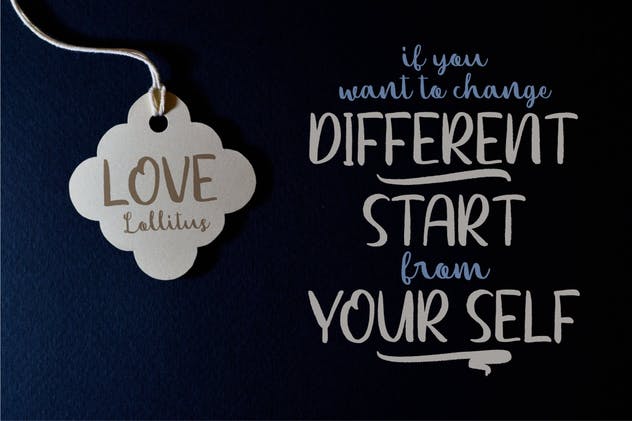 现代时尚字体二重奏:手写字体&无衬线字体 Lollitus Font Duo插图(7)