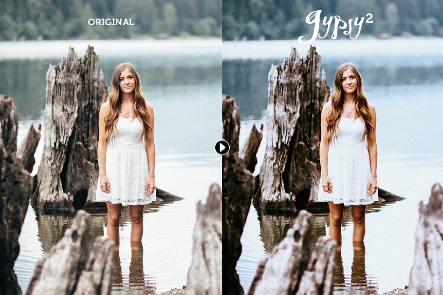 人像摄影后期效果处理PS动作 Gypsy – Indie Portrait PS Actions插图(2)