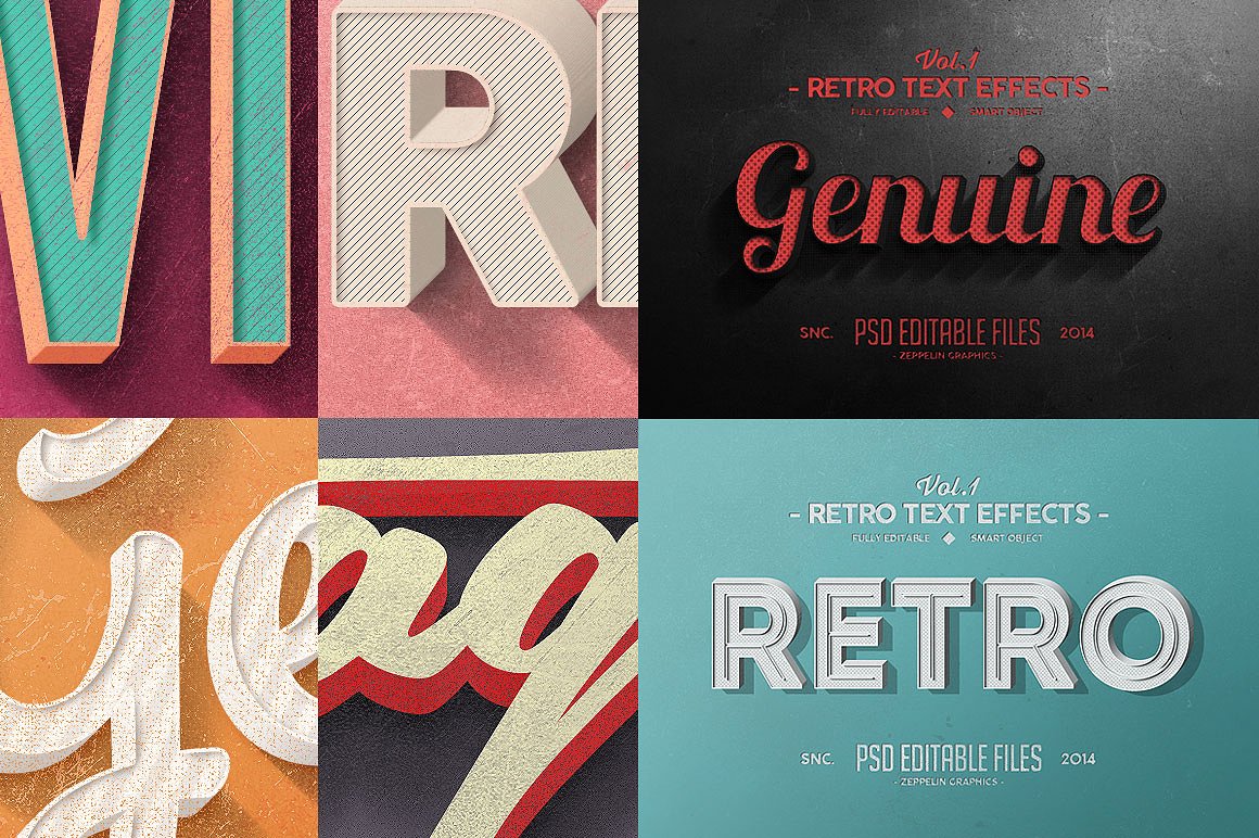 素材库下午茶：150款3D文字效果的PS图层样式 150 3D Text Effects for Photoshop–2.61 GB插图(13)