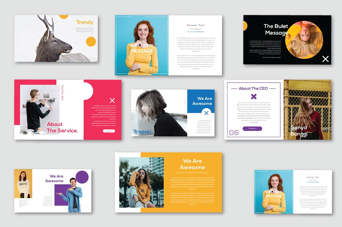 淡色超现代和独特的谷歌幻灯片ppt模板插图(2)