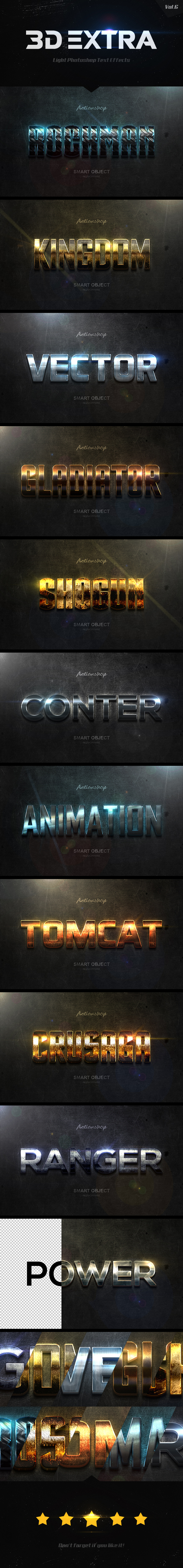 金属质感的3D文字特效合辑下载[psd]插图