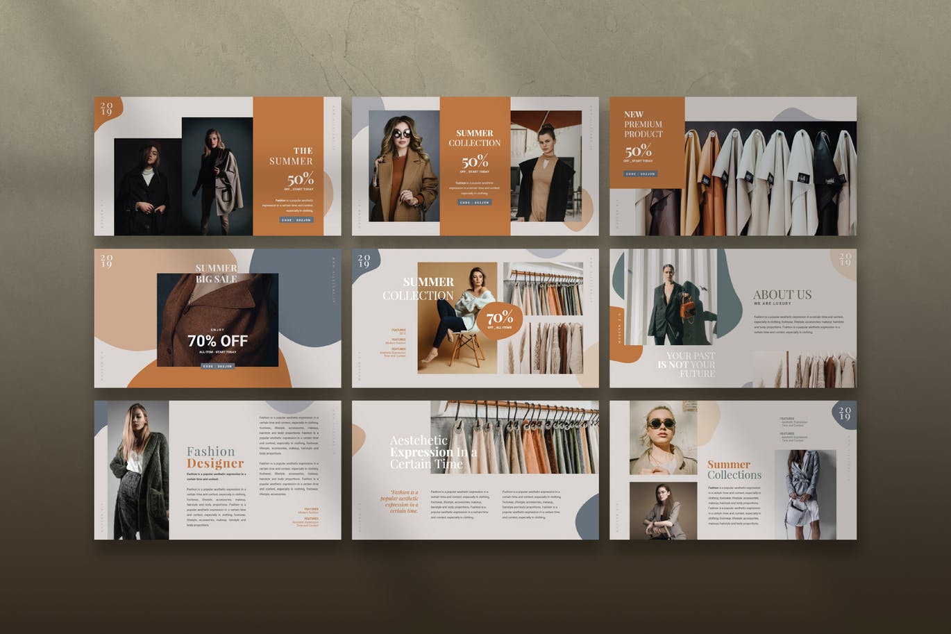 时尚服饰公司介绍谷歌幻灯片设计模板[PPTX] Fashion Google Slided Presentation Template插图(3)