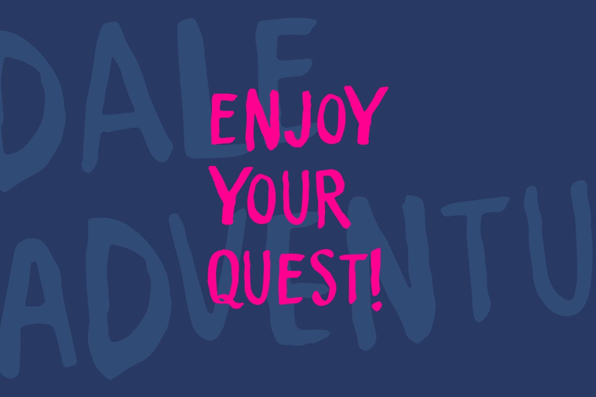 个性不规则笔画英文无衬线字体素材库精选 Dale Adventure – Exploration Font插图(8)