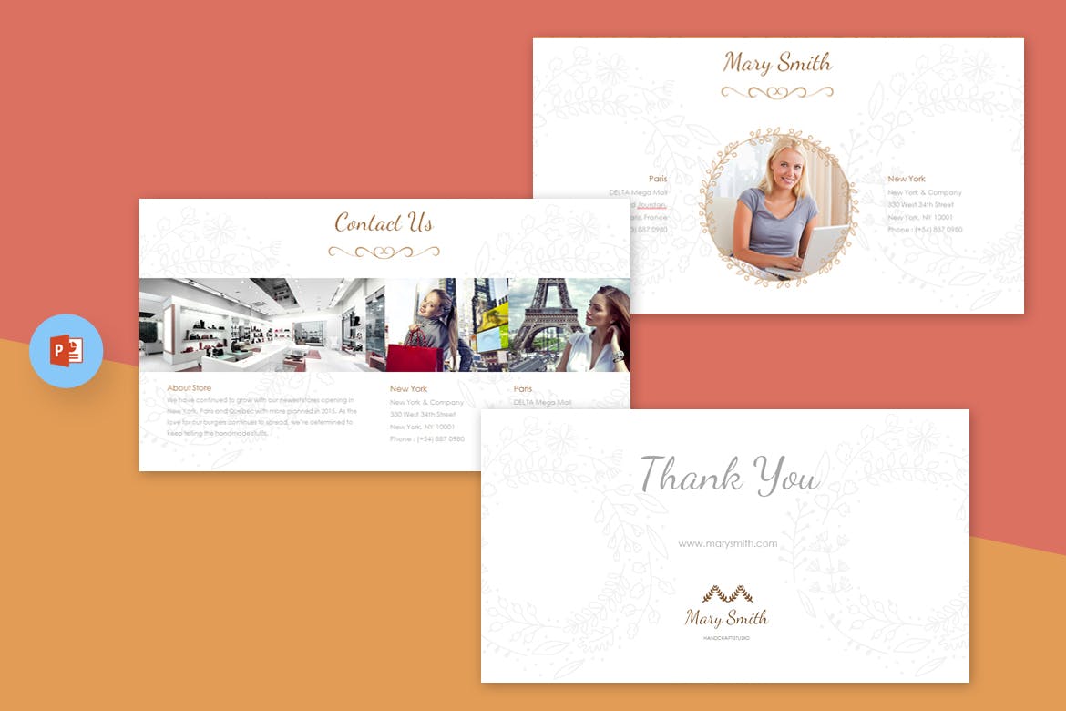 时尚简约欧式土豪金风格的powerpoint幻灯片演示模板（pptx）插图(3)