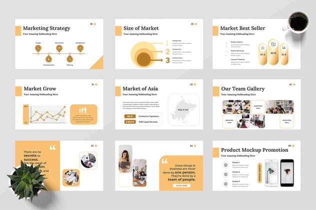 初创项目路演Keynote幻灯片演示模板 Ventura – Startup Keynote Presentation插图(4)