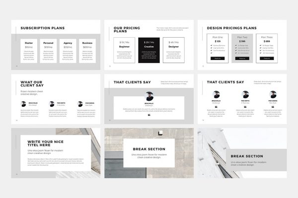 极简现代化白色系PPT模板下载[PPTX,PSD]插图(8)