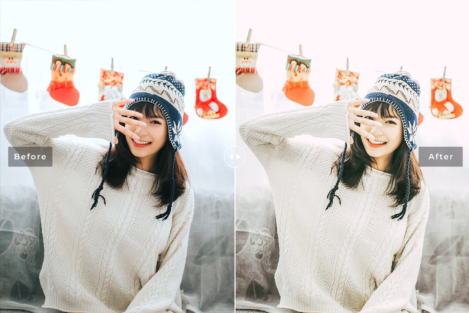 自然柔和色调人像摄影后期处理LR预设 Hygge Mobile & Desktop Lightroom Presets插图(5)