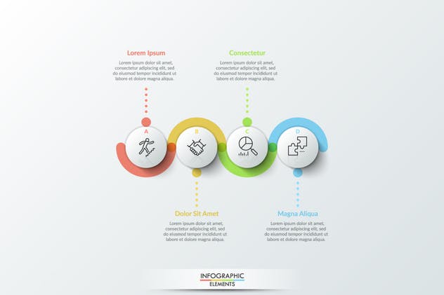 25款时间轴信息图表PPT模板素材 25 Infographic Timelines插图(1)