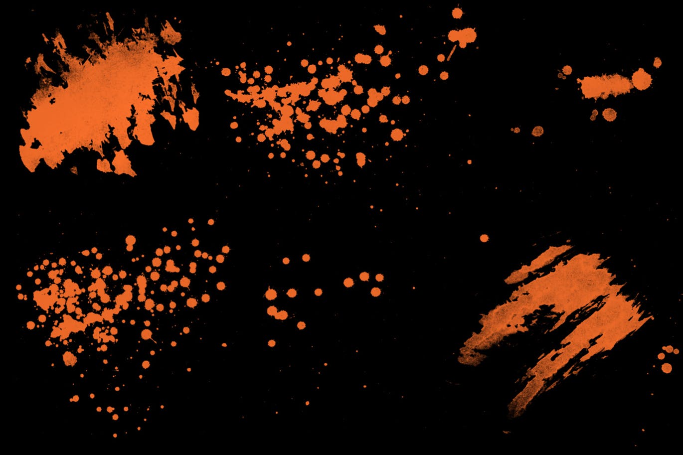 墨水飞溅泼墨图案纹理PS笔刷v2 Splatter Stamp Photoshop Brushes Vol. 2插图(1)