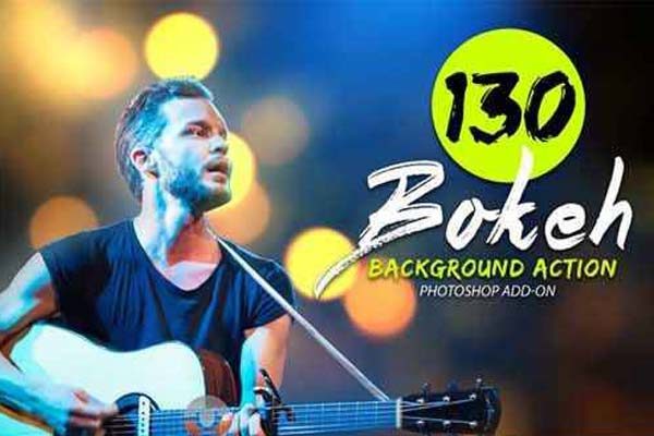 130个照片添加高光散景背景PS动作