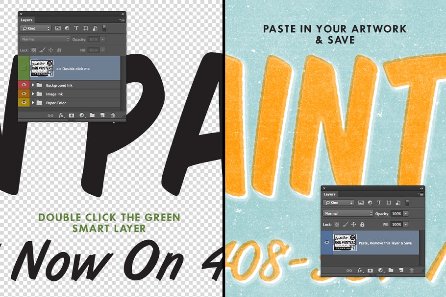 即时打印图片效果图层样式 InkBuddie – Instant Screen Printing插图(1)