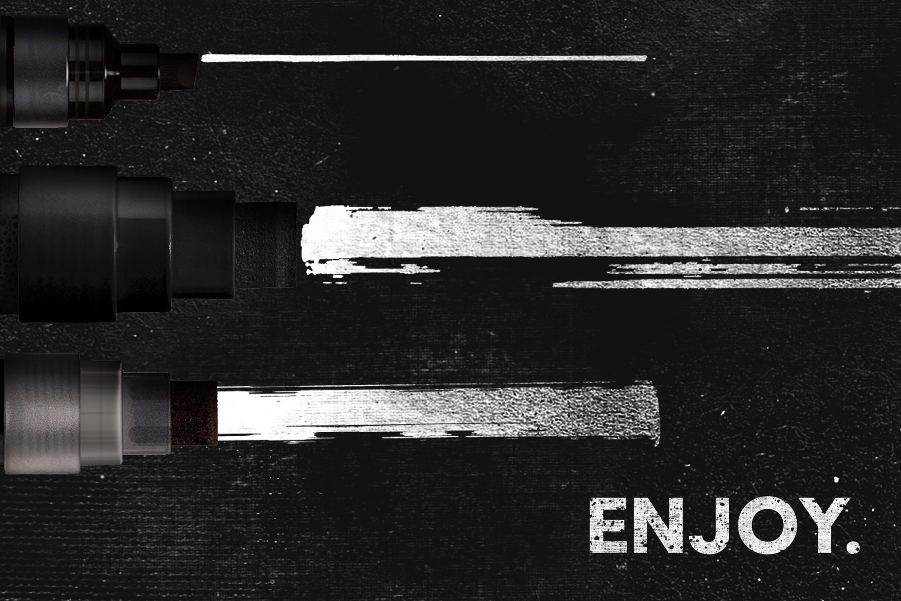 绘画马克笔记号笔AI画笔笔刷 Marker Illustrator Brushes插图(3)