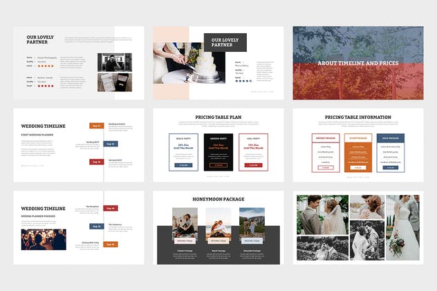 浪漫婚礼庆典策划Google Slides幻灯片模板 Ruvina : Wedding Ceremony Planner Google Slides插图(5)