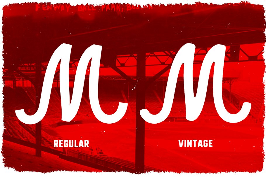 复刻棒球服和球队标志字体 Fenway • Script & Sans + Bonus插图(6)