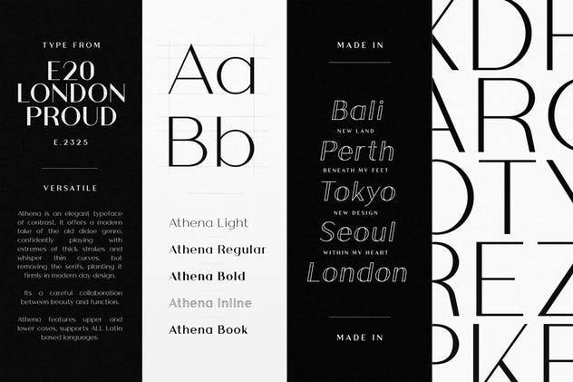 优雅粗细笔画混合英文无衬线字体 Athena – An Elegant Sans Serif插图(1)