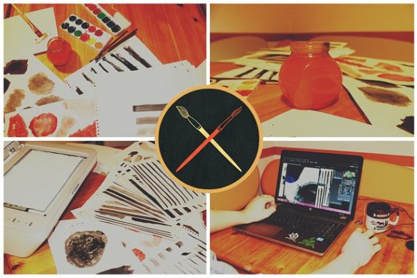 150款手绘水彩笔画图案PS笔刷 150 Handcrafted Watercolor Brushes