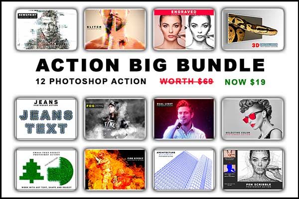 12个高品质的PS动作合辑 Photoshop Action Mega Bundle [atn]