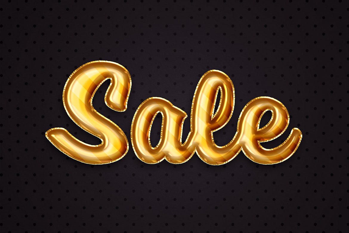 金箔气球文本效果字体特效样式PSD分层模板 Foil Balloon Text Effects插图(2)