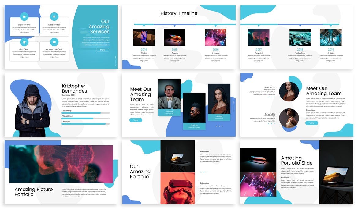 互联网科技公司简介素材库精选谷歌演示模板 iTech – Technology Google Slides Template插图(2)