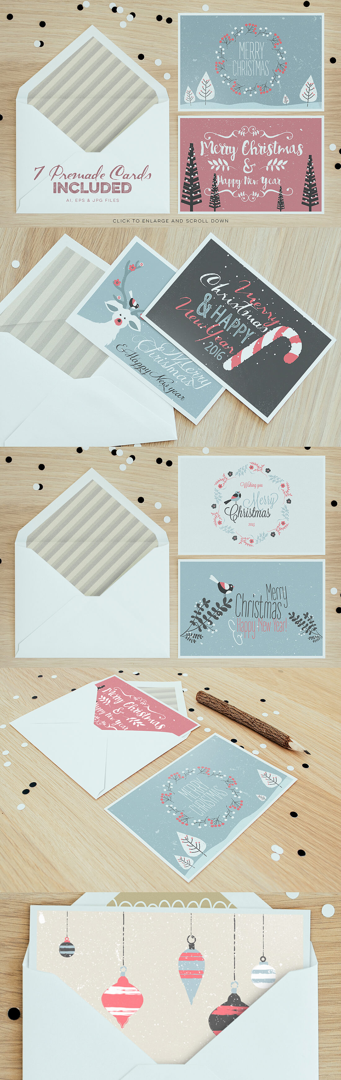 圣诞特典:400+圣诞主题设计素材包 Christmas Bundle 2016(2.35GB, AI, EPS, PSD 格式)插图(16)