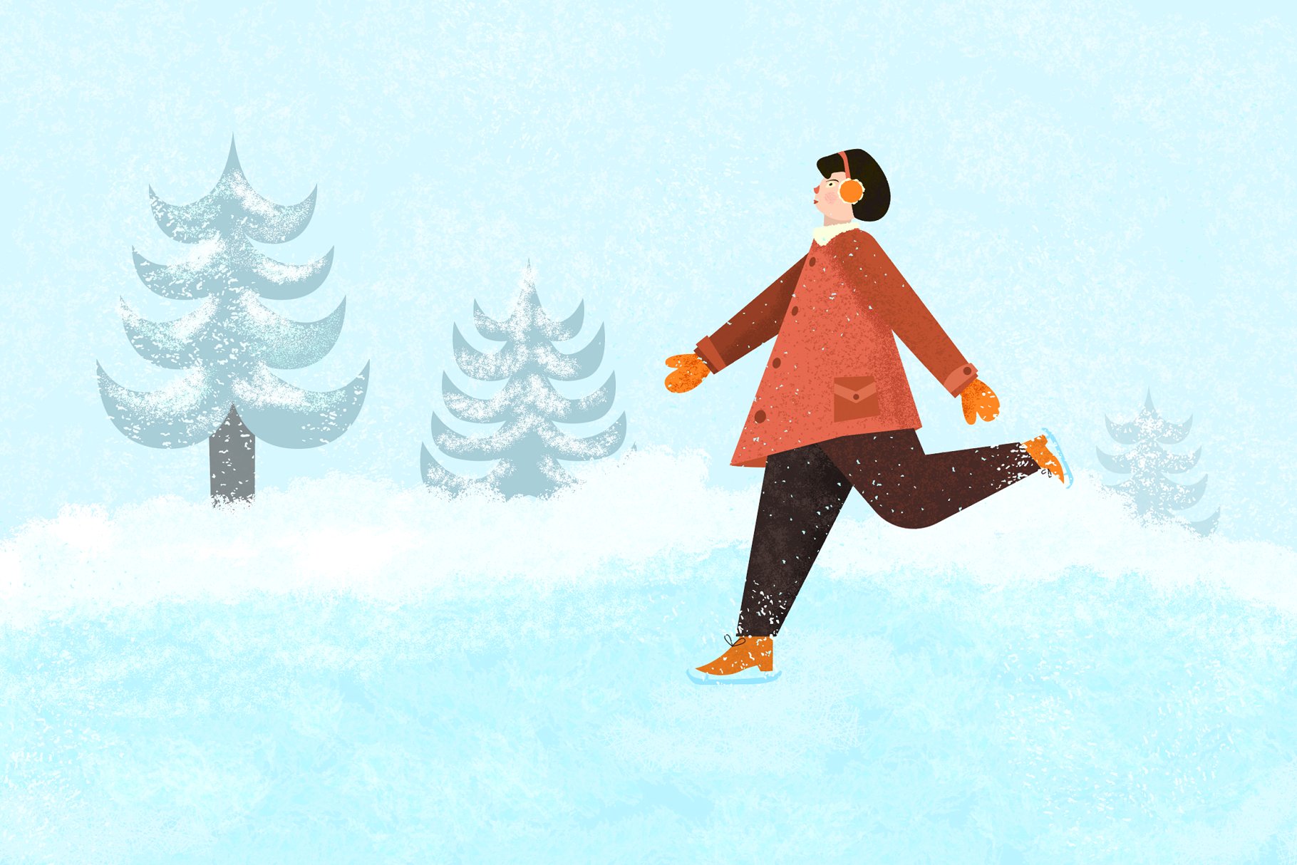 30款雪花&冬天AI笔刷 Snow & Winter Brushes插图(6)