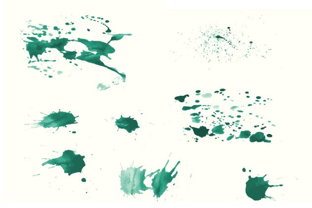 94种水彩艺术图案AI笔刷 Watercolor Vector Art Brushes插图(8)