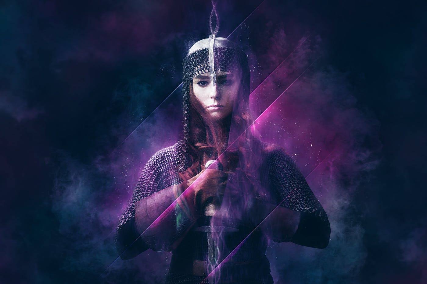 一款宇宙空间折叠特效PS动作工具 Ethereal Dream Photoshop Action CS4+插图(3)