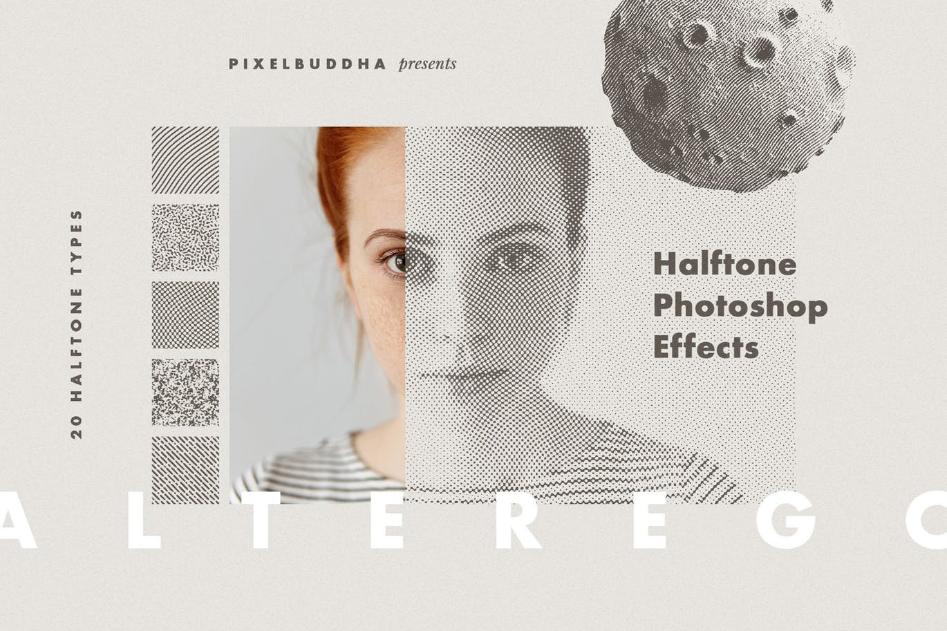 经典半色调图案纹理PS图层样式 Alter Ego Halftone Photoshop Effect插图