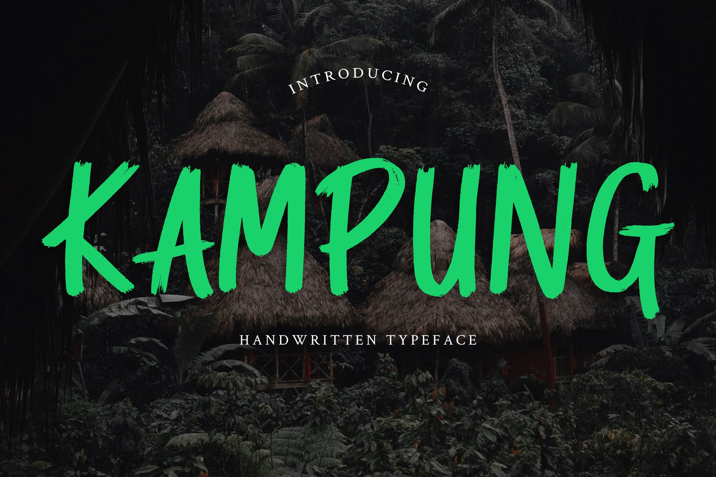 英文画笔手写字体素材库精选 Kampung Brush Handwritten Font插图