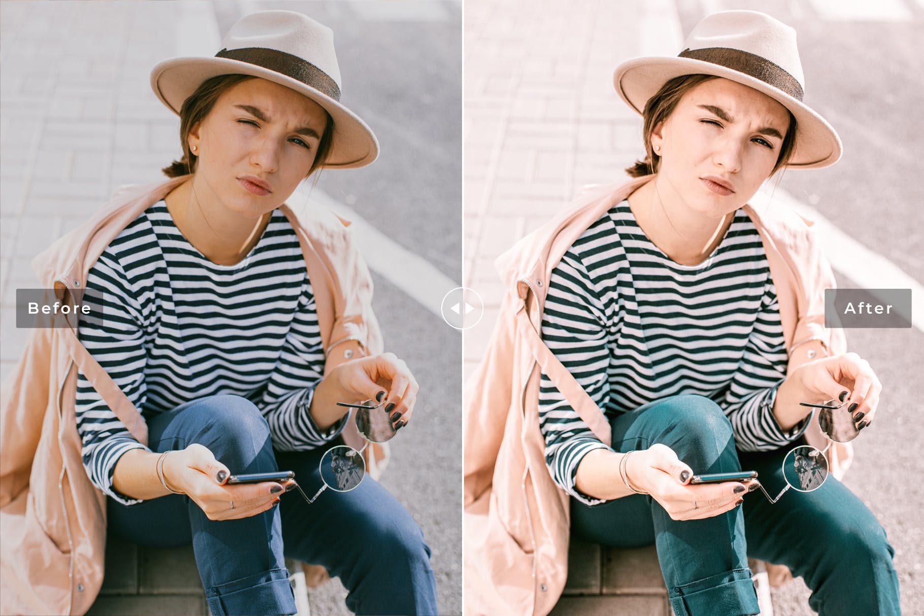 低对比度暖色调人像摄影LR调色滤镜预设 Moscato Mobile & Desktop Lightroom Presets插图(1)