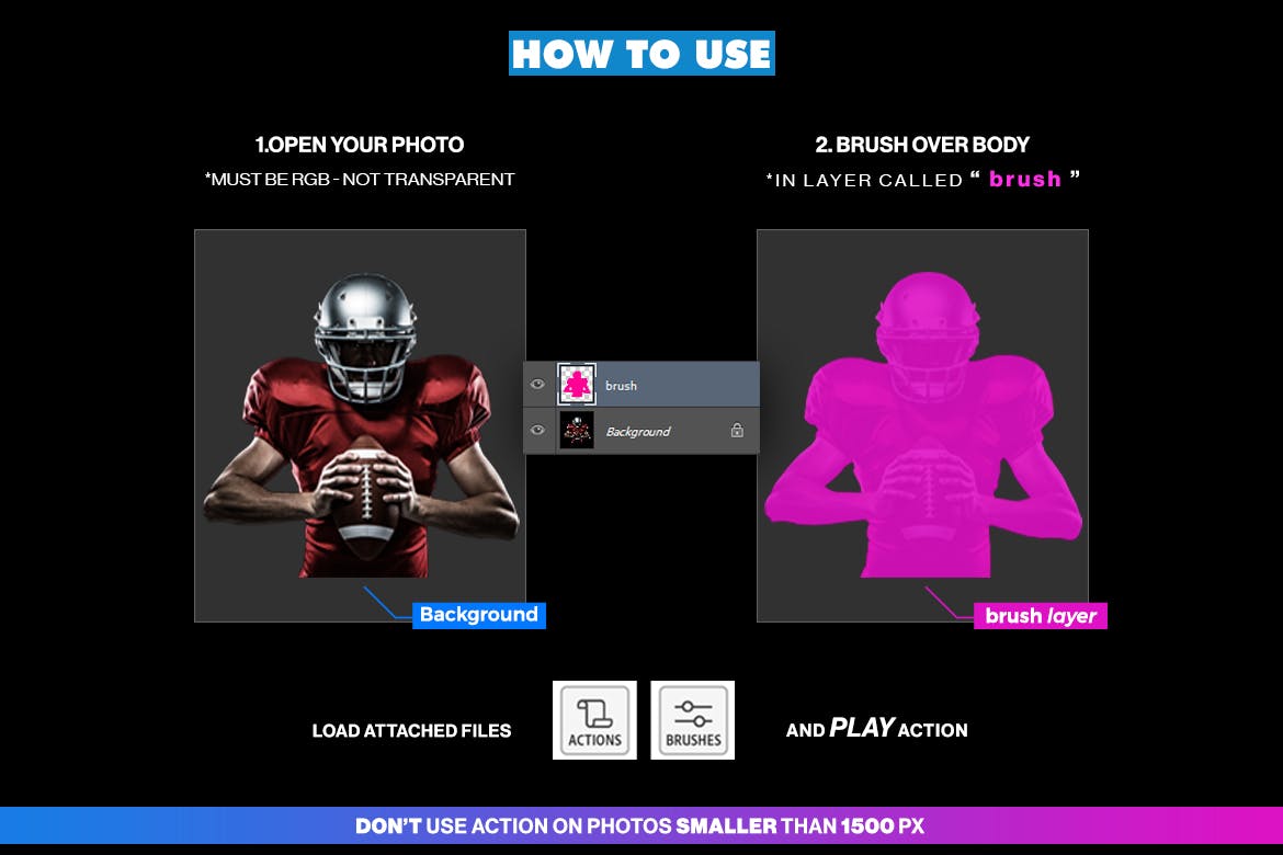 游戏主题人物海报星云效果PS动作 Nebula Photoshop Action插图(1)