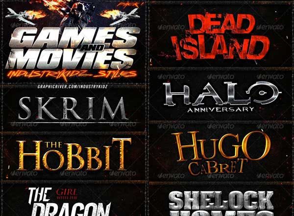 大片感觉的photoshop字体图层样式下载[PSD]