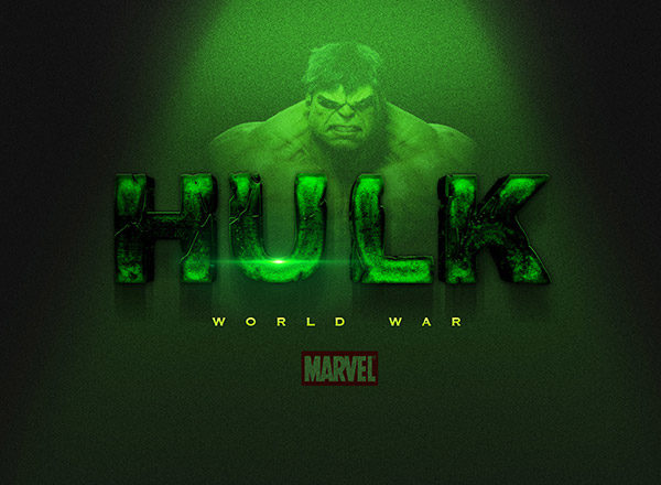 复仇者联盟绿巨人浩克photoshop3D图层样式