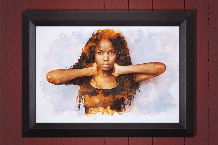 现代油画效果PS动作 Modern Painting Template插图(1)