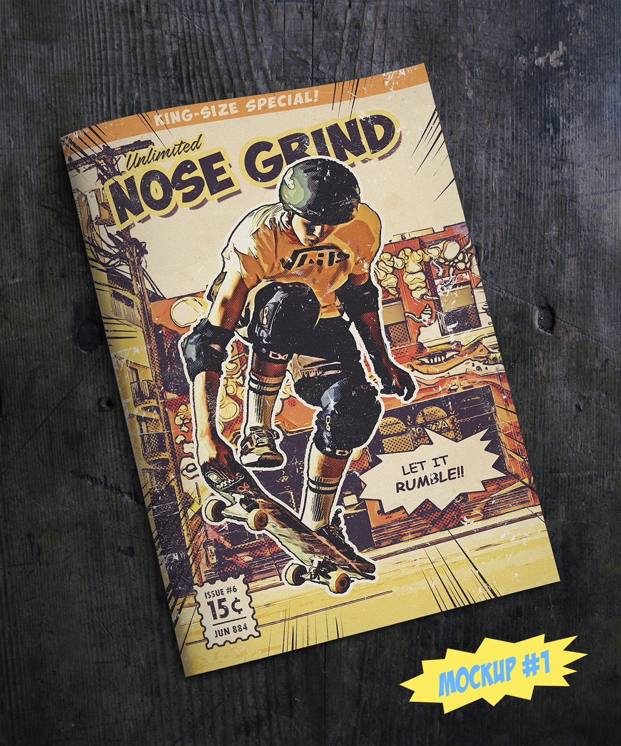 照片转复古手绘漫画书效果PS动作 Retro Comic Book Photoshop Action Kit插图(7)