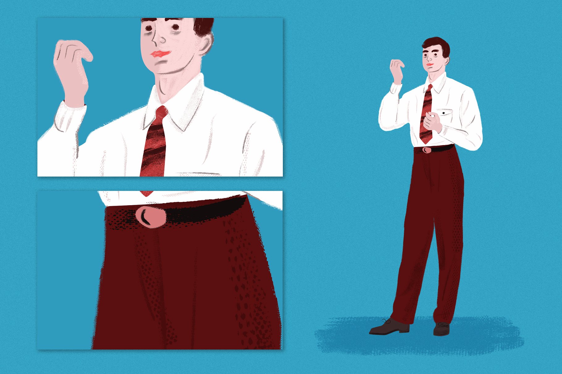 59个高品质AI插画艺术创作笔刷 Preppy Art Brushes for Illustrator插图(3)